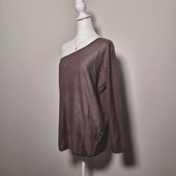 ZARA NWT Sparkly Diamond Studded Fairy Cottagecore Witchy Chocolate Brown Top M - Picture 2 of 9